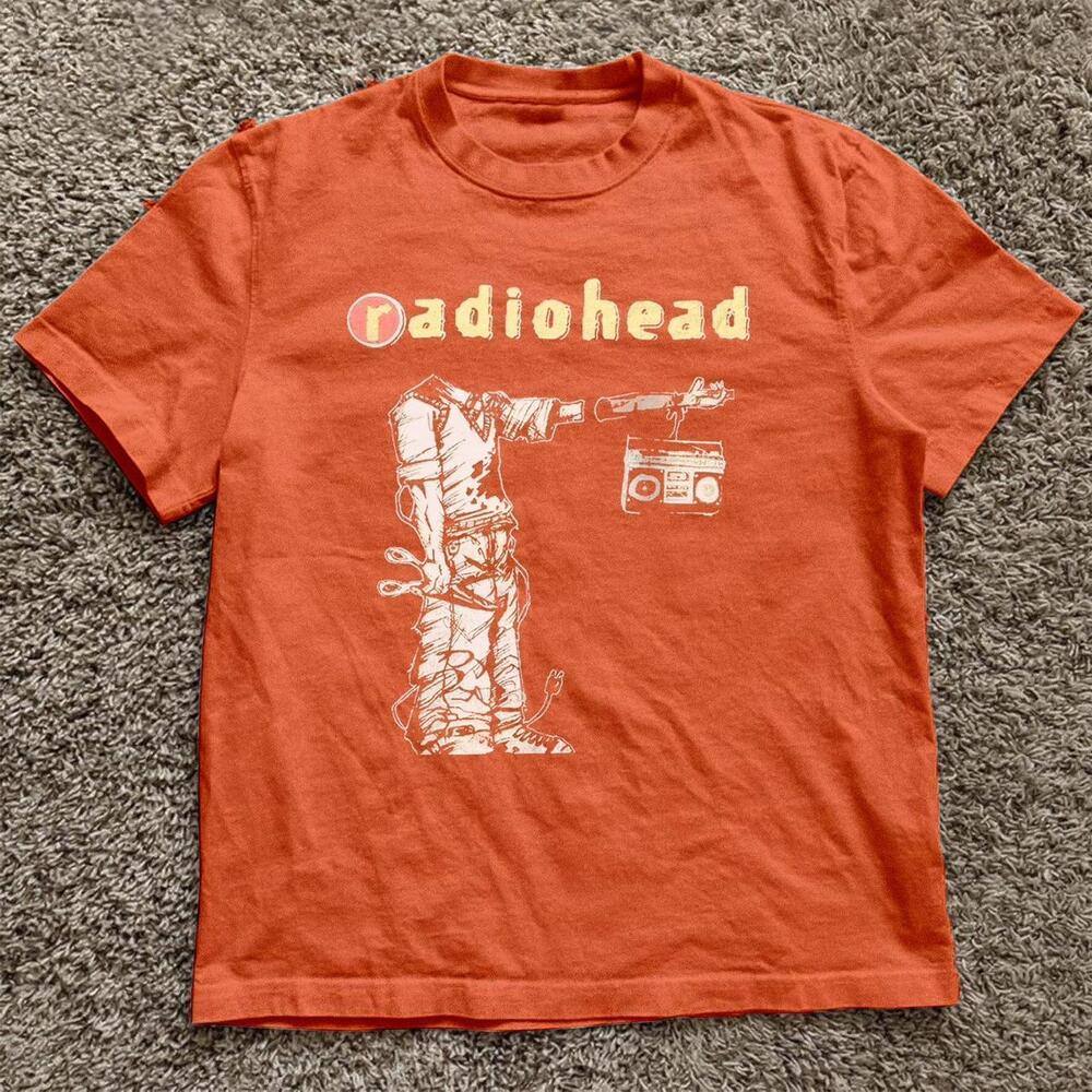 Orange Radiohead Band Tee T-Shirt